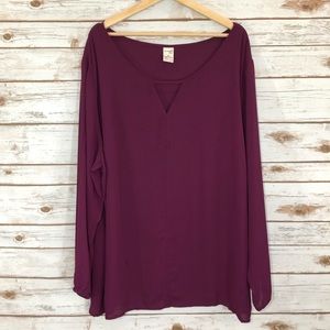 Terra & Sky Woven Long Sleeve Blouse